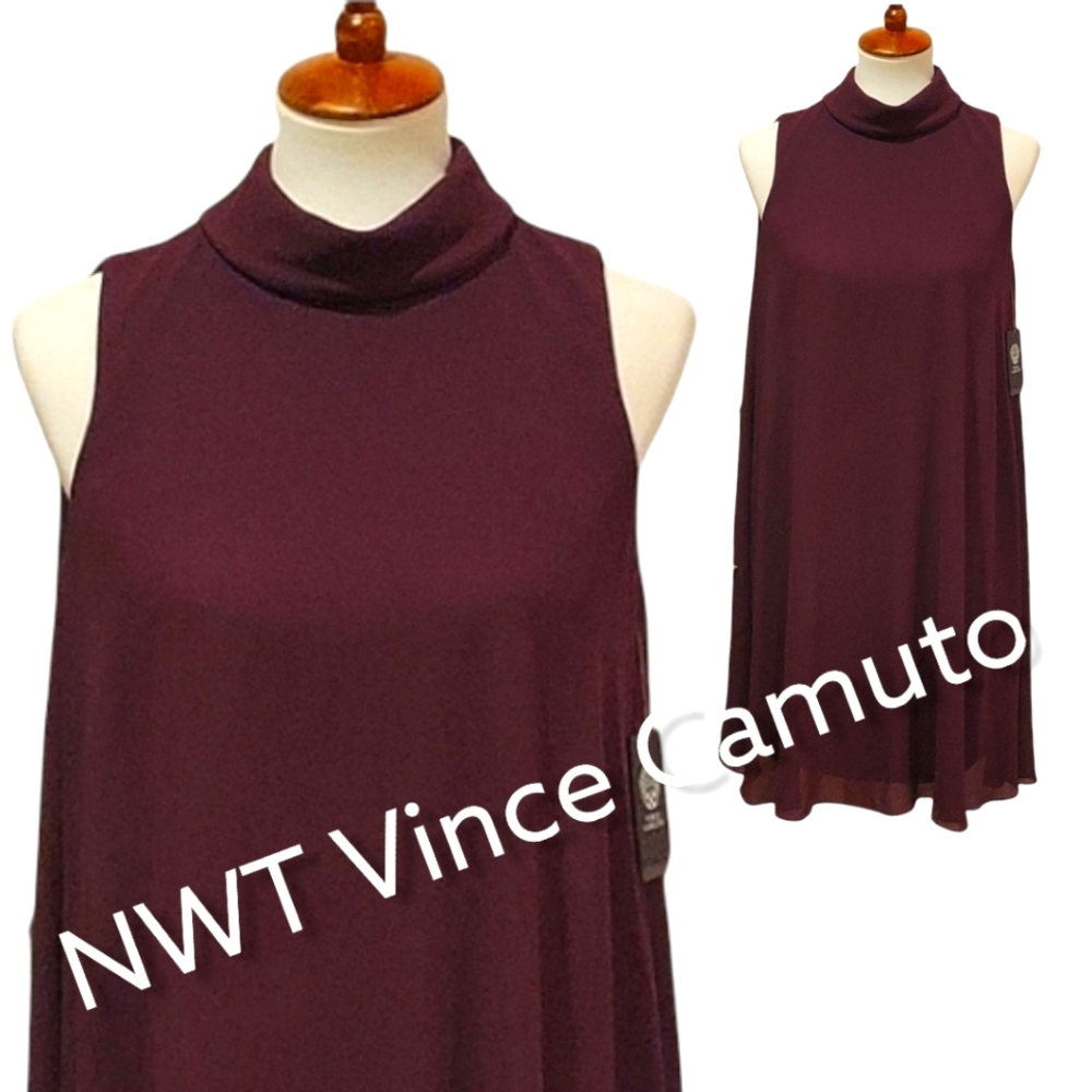 NWT Vince Camuto Sleeveless Overlay Sheath